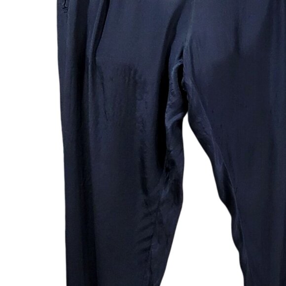 ATM Anthony Thomas Mellilo Silk Joggers Pants L Blue FLAW - Picture 9 of 9